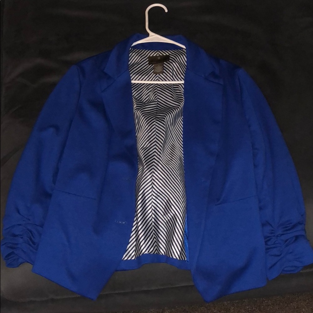 Royal Blue 3/4 Sleeve Blazer